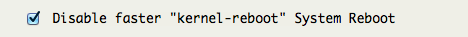 Disable kernel-reboot