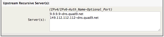 DNS-TLS Default Configuration