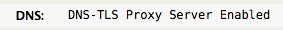 DNS-TLS Proxy Status