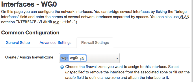 Firewall WireGuard Interface