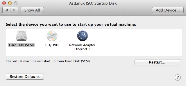 Startup Disk