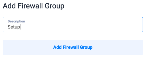 Add Firewall Group