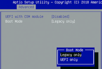 BIOS Legacy Boot