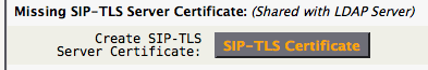 Missing SIP-TLS Server Certificate